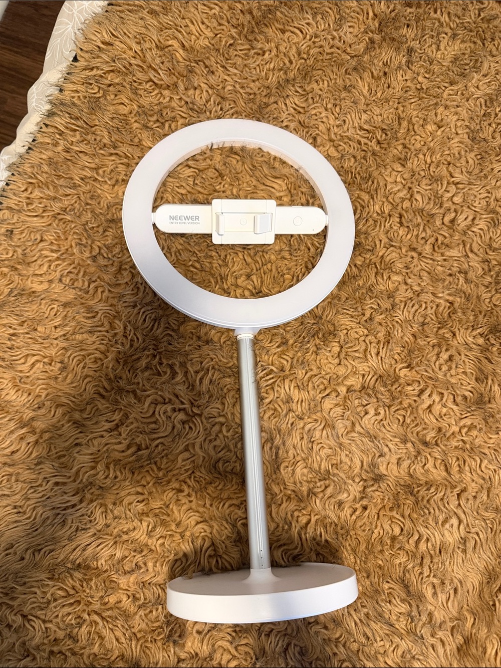 White LED Ring Light with Adjustable Stand